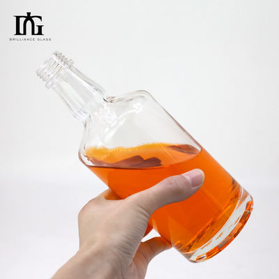 Matériau de base en verre 750 ml Bouteille de whisky vide pour bouteilles de liqueurs alcoolisées