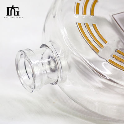 Collier en verre 450ml 700ml 750ml Rum Vodka Whisky Liquor Gin Spirituous Bouteille avec liège