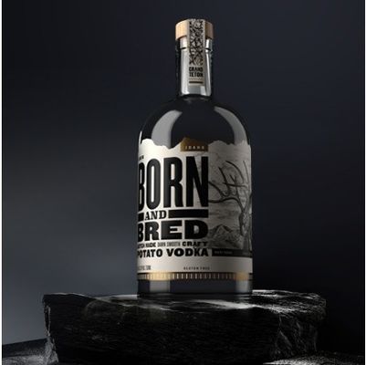 Bouteille de verre ronde transparente pour les spiritueux Vodka Gin Rum Brandy 750 ml 500 ml 375 ml capacité