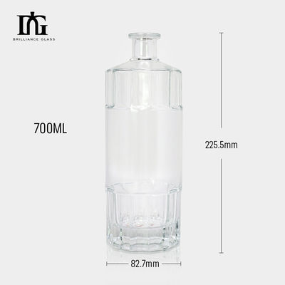 Logo du client acceptable Bouteilles en verre pour jus Brilliance Gin Bouteilles de vodka Ventes