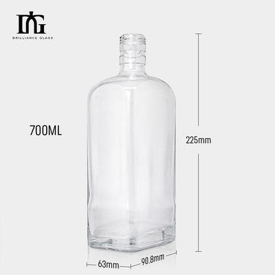 Bouteille en verre à bouchon et vis