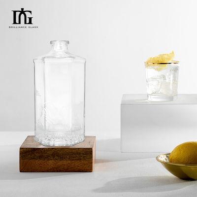 Type d'étanchéité Bouteilles en verre de liqueur claire en liège de 500 ml pour les spiritueux de tequila