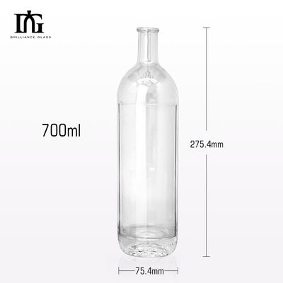 Whisky Rum Gin Tequila Brandy Spirits Bouteille en verre avec bouchon de liège 750 ml