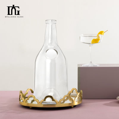 Logo personnalisé Bouteille en verre de 500 ml/700 ml pour jus de cognac Vin ou liqueur Conception unique