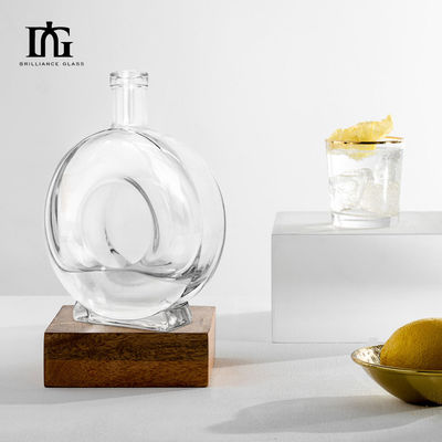 450 ml 500 ml Bouteille en verre pour les liqueurs et spiritueux Personnaliser Claire Ronde Classique vide