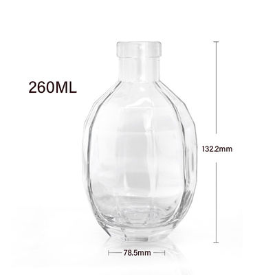 Corps en verre 250 ml 375 ml 500 ml Vodka Liquor Bouteille de vin spiritueux avec couvercle Pour le brandy Whisky