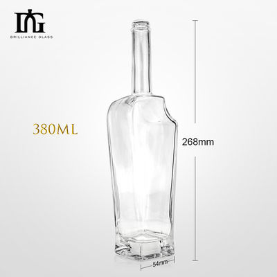 375ml 500ml 700ml Design unique Vodka Gin Whiskey Spiritueux Bouteille en verre avec liège