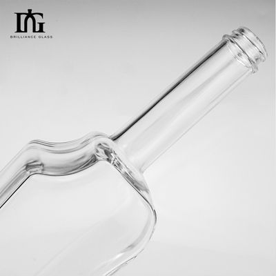 375ml 500ml 700ml Design unique Vodka Gin Whiskey Spiritueux Bouteille en verre avec liège