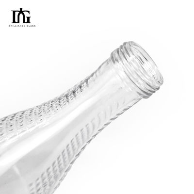 Fournit librement bouteille en verre 700 ml 500 ml pour le vin Vodka Brandy clair transparent vide