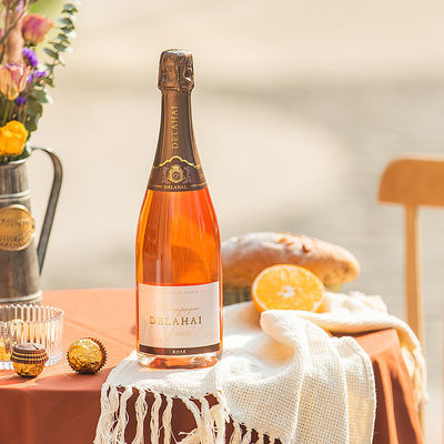 375 ml/500 ml/750 ml Bouteille de vin mousseux doré électroplaté avec type de joint de liège