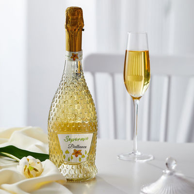 375 ml/500 ml/750 ml Bouteille de vin mousseux doré électroplaté avec type de joint de liège