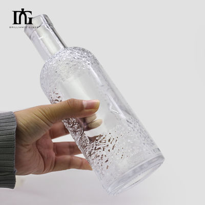 750 ml/700 ml bouteille en verre pour vodka gin rhum whisky fourni par acceptant le logo personnalisé