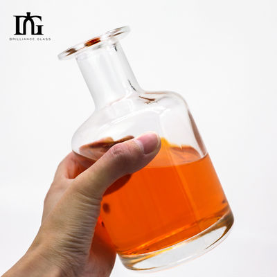 Impression à écran de conception personnalisée Bouteille de verre glacée transparente de 500 ml pour vodka whisky liqueur