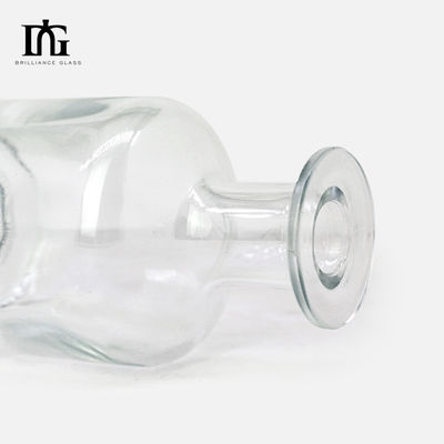 Impression à écran de conception personnalisée Bouteille de verre glacée transparente de 500 ml pour vodka whisky liqueur