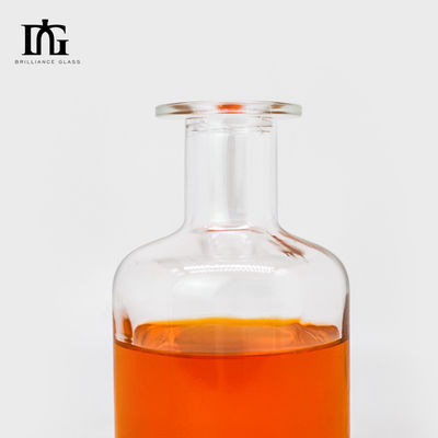Impression à écran de conception personnalisée Bouteille de verre glacée transparente de 500 ml pour vodka whisky liqueur