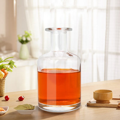 Impression à écran de conception personnalisée Bouteille de verre glacée transparente de 500 ml pour vodka whisky liqueur