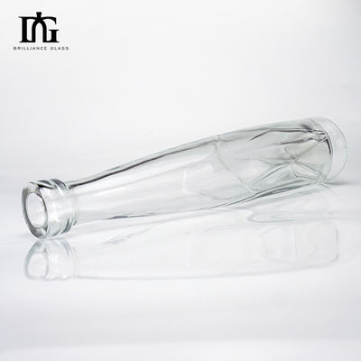 Bouteille de verre en forme unique sur mesure pour les liqueurs haut de gamme et les boissons bières