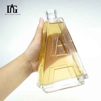 Surface de gravure Manipulation 50 cl Visque vide clair Vodka Bouteille en verre avec liège