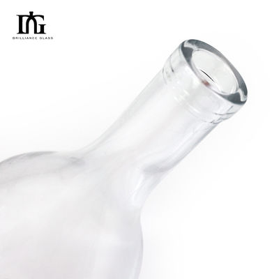 Acceptable OEM/ODM Bouteille en verre de whisky unique de 750 ml
