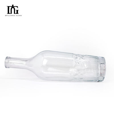 Acceptable OEM/ODM Bouteille en verre de whisky unique de 750 ml