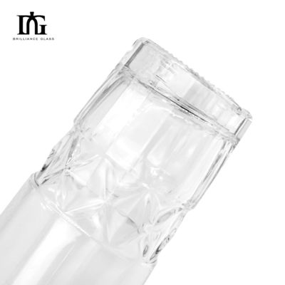 Acceptable OEM/ODM Bouteille en verre de whisky unique de 750 ml