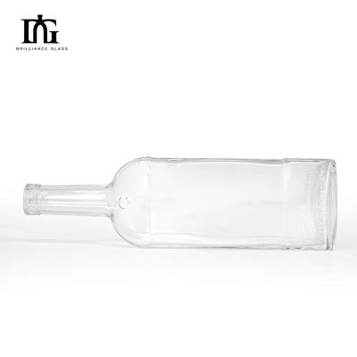 Collier en verre 750ml 700ml 500ml Bouteille de vin ronde pour les boissons alcoolisées Conception personnalisée acceptable