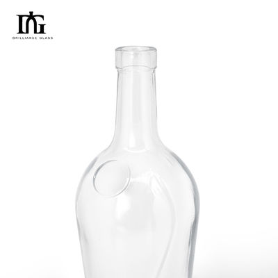 750 ml Bouteille de vin en verre pour les spiritueux Collier de whisky Matériau de verre de type capuchon vis à liège les deux