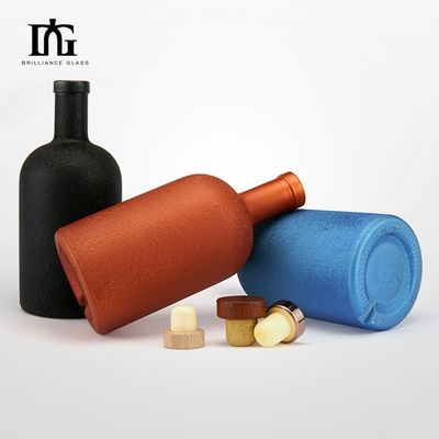 Bouteille en verre de 500 ml avec liège et bouchon à vis pour l' huile d' olive Liquor Gin Vodka Liquide Vente