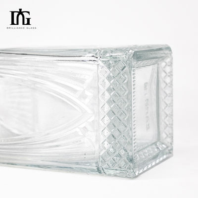 Bouteille en verre à bouchon à vis de liège pour emballage personnalisé d'alcool de 1000 ml 750 ml 700 ml