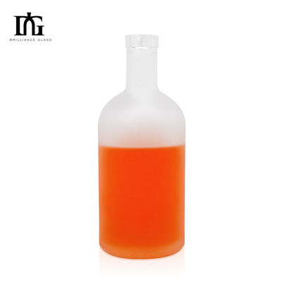Bouteille en verre pour les liqueurs 1L Vodka Whisky Rum Tequila dans le design classique carré