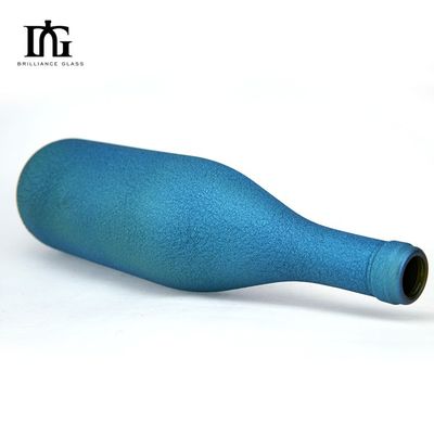 500 ml/750 ml Capacité Bouteille de vin en verre mat de couleur personnalisée pour le vin rouge et les spiritueux
