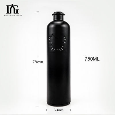 OEM/ODM Acceptable 750 ml Vodka Liquor Bouteille en verre avec couvercle métallique et bouchon à vis de liège