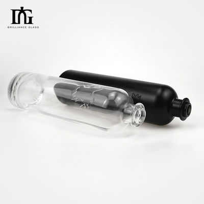 OEM/ODM Acceptable 750 ml Vodka Liquor Bouteille en verre avec couvercle métallique et bouchon à vis de liège