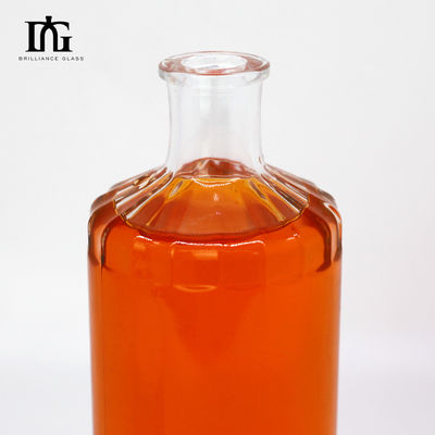 Fournit gratuitement des bouteilles en verre transparent de 500 ml avec bouchon de liège et fond épais