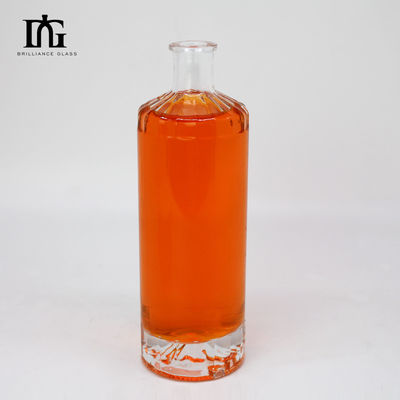 Fournit gratuitement des bouteilles en verre transparent de 500 ml avec bouchon de liège et fond épais