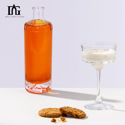 Fournit gratuitement des bouteilles en verre transparent de 500 ml avec bouchon de liège et fond épais