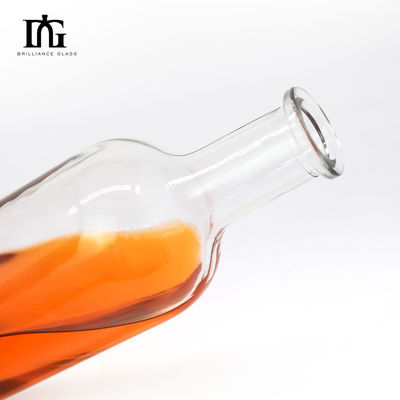 Bouteille de spiritueux vide pour boissons 1750 ml Bouteille en verre à collier personnalisé