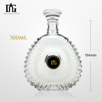Surface de gravure Manipulation Bouteilles en verre de 500 ml pour boissons alcoolisées Design sur mesure
