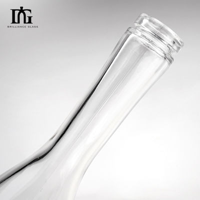 500 ml/700 ml/750 ml Fin personnalisable Long cou mince Champagne Vodka Bouteille de verre de vin