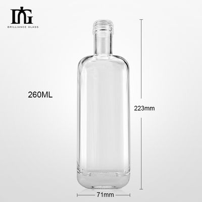 Bouteille en verre de vin de 260 ml carrés avec liège pour les options de gravure et de peinture personnalisées