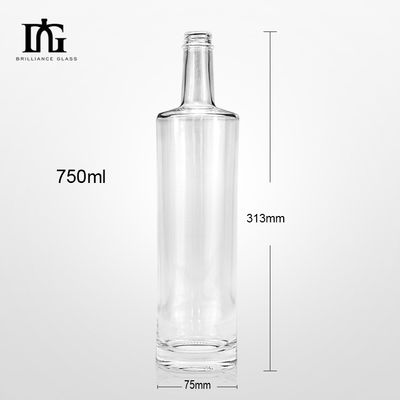 Graverie bouteilles de verre rondes et claires pour alcool