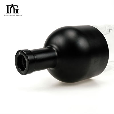 Bouteille en verre rond vide de 770 ml pour whisky, cognac, vodka, rhum, gin et autres spiritueux