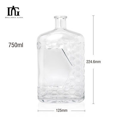 Type de bouchon: bouchon et vis pour les bouteilles en verre transparent de vodka à base de rhum 500 ml 700 ml 750 ml
