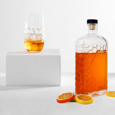 Type de bouchon: bouchon et vis pour les bouteilles en verre transparent de vodka à base de rhum 500 ml 700 ml 750 ml