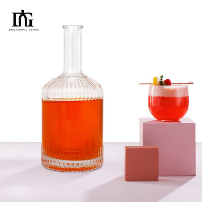 500 ml/700 ml Bouteille en verre à vis transparente de haute qualité