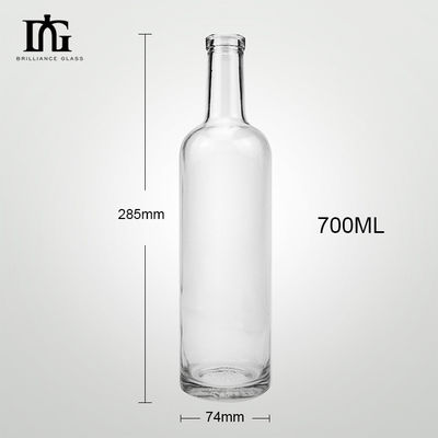 Matériau du collier en verre Bouteille d'alcool de 700 ml Parfait pour les liqueurs et les boissons alcoolisées