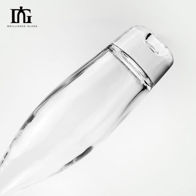 Fournit gratuitement 550 ml Bouteille de vin en verre clair glace à col long vide Bouteille de champagne