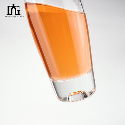 Fournit gratuitement 550 ml Bouteille de vin en verre clair glace à col long vide Bouteille de champagne