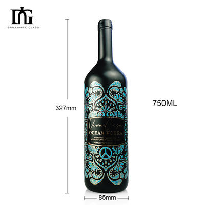 Étiquette imperméable en relief verni pour les bouteilles de vin rouge