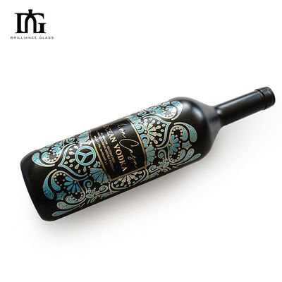Étiquette imperméable en relief verni pour les bouteilles de vin rouge